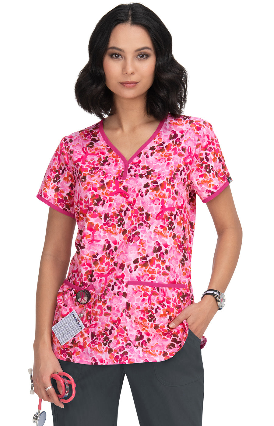 1007PRM Eve Top — BCRF Floral Safari