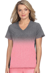 1031PR Cali Top — Charcoal Heather Soft Pink Ombre