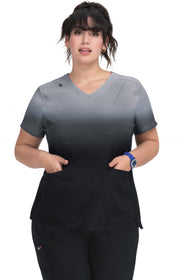 1088PLM Reclaim Placement Top — Platinum Grey/Black Ombre