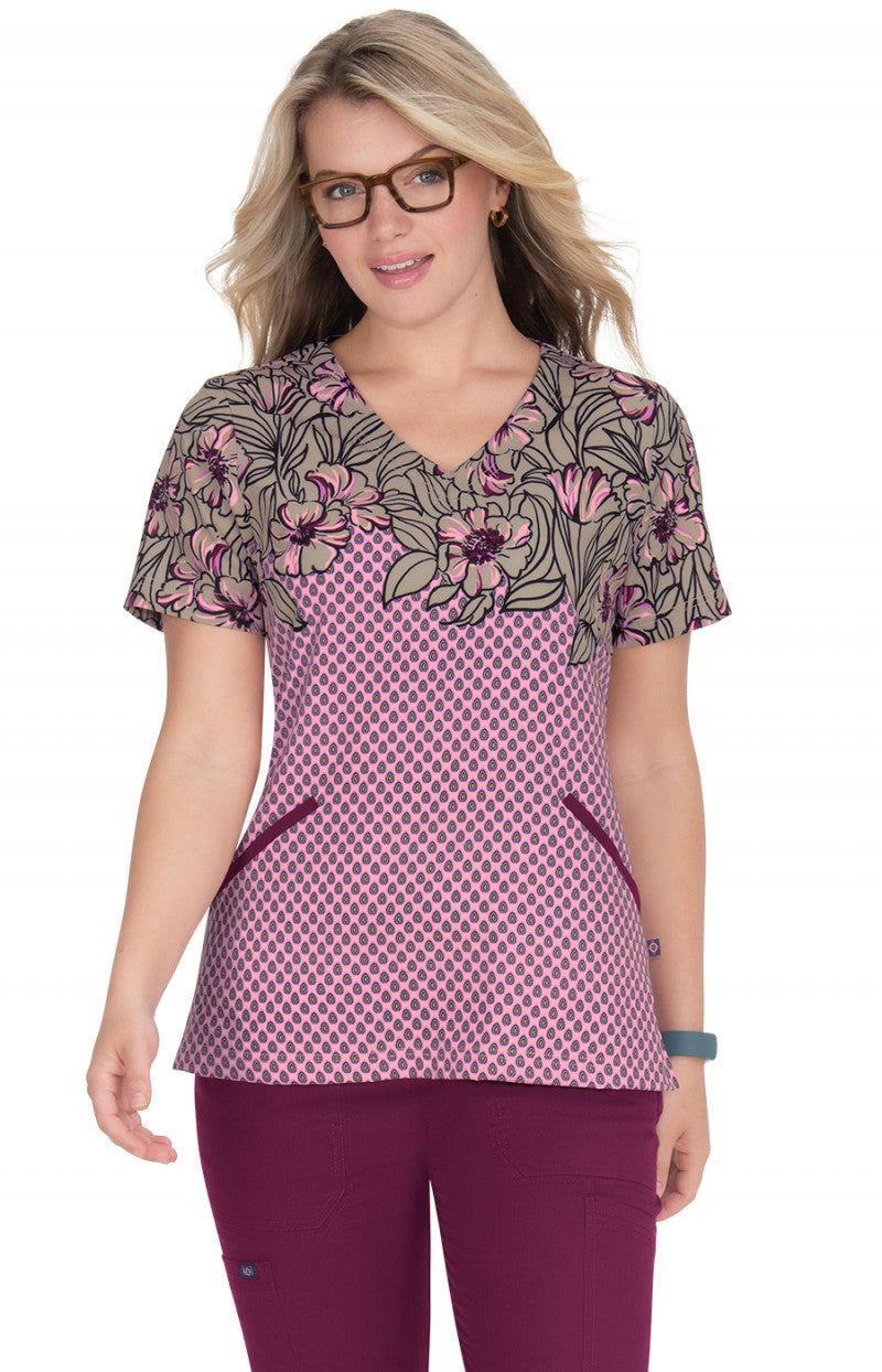 1089PLM Stretch Brianne Top — Antique Camellia