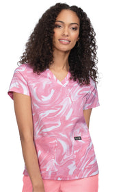 384PR Leslie Top — Soft Pink All over Marble