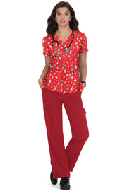 384TKD Leslie Top — Holiday Flannel