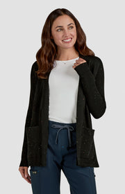 463 Kori Sweater — Black Multi-Color Speckled Dots