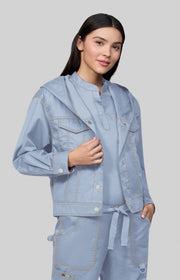 484 Nyra Jacket — Glass Blue