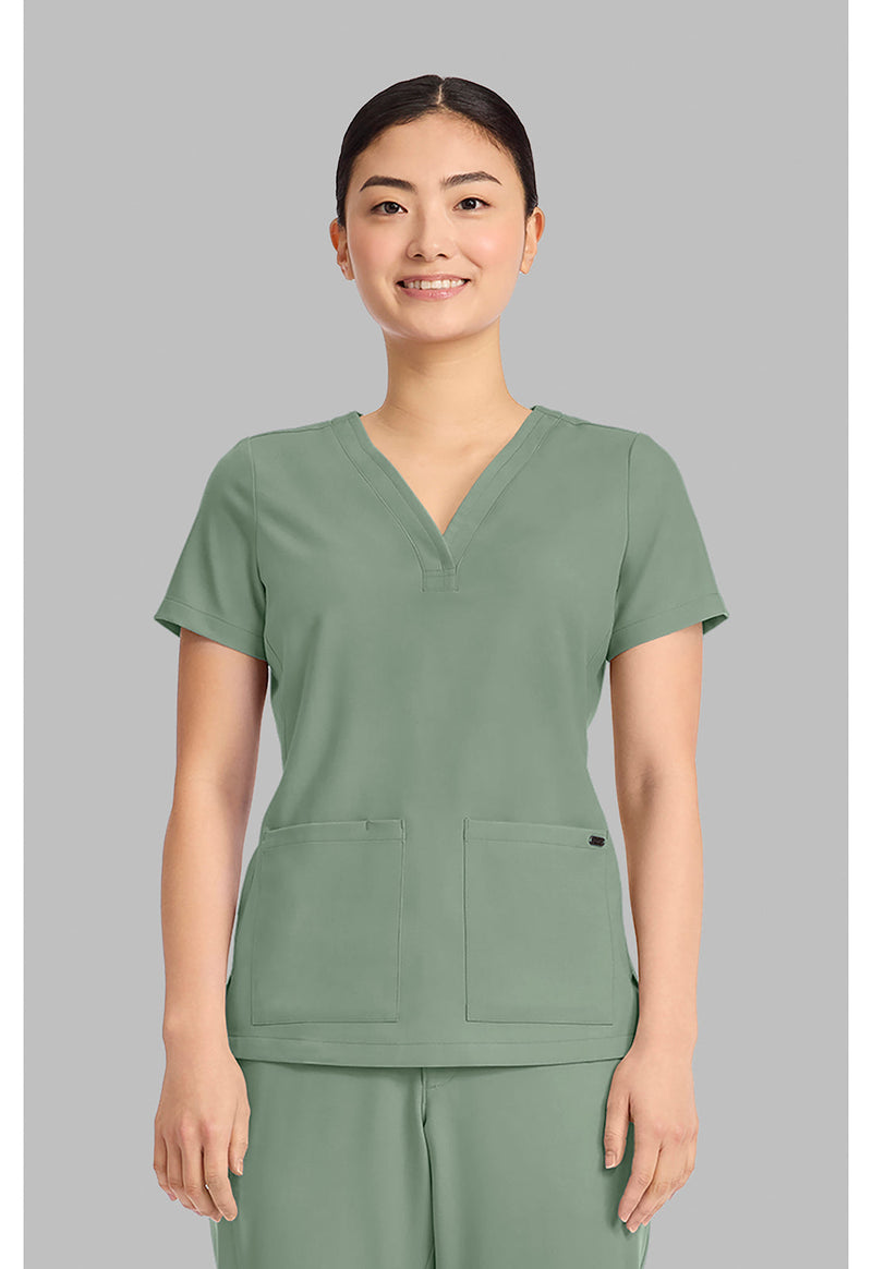 Healing Hands HH751 Women's 3-Pocket Y-Neck Top