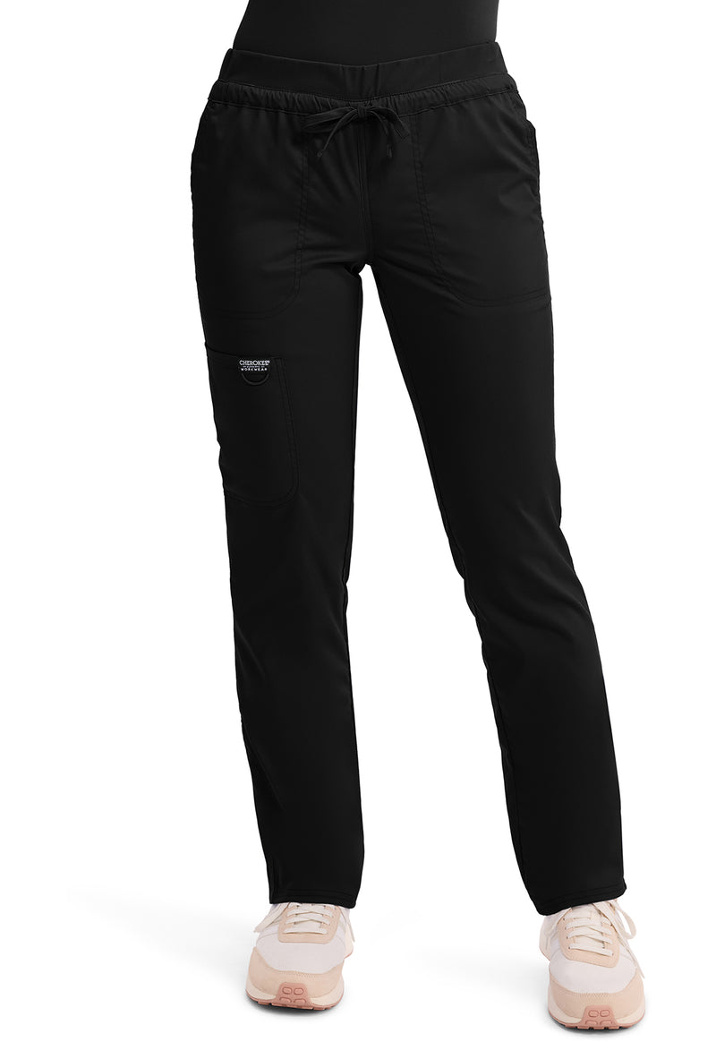 WW105T Mid Rise Tapered Leg Drawstring Pant