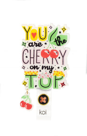 A156A Shaker Badge Reel — Cherry On Top