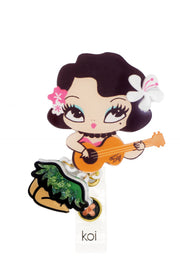 A156A Shaker Badge Reel — Hula Cutie