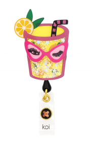 A156A Shaker Badge Reel — Lemonade Girl