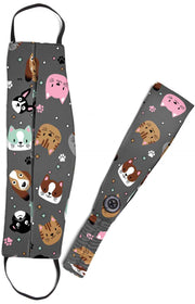A162 Fashion Mask + Headband Set — Raining Cats+Dogs