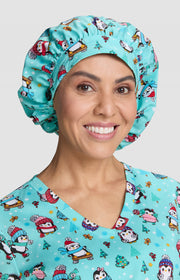 A174PR Bouffant Scrub Cap — Penguins