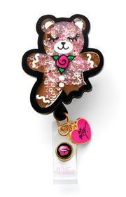 BA156 Retractable Badge Reel — Gingerbread Bear