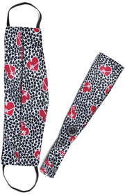 BA162 Fashion Mask + Headband Set — EKG Heart
