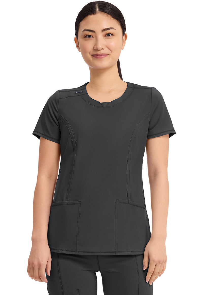 CHEROKEE 2624A Round Neck Top — Black