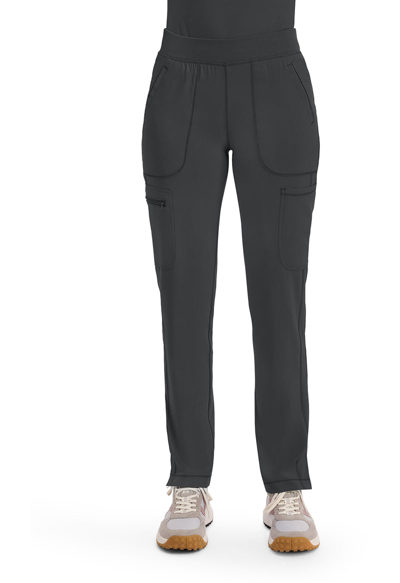 CHEROKEE CK065A Mid Rise Tapered Leg Pull-on Pant — Black