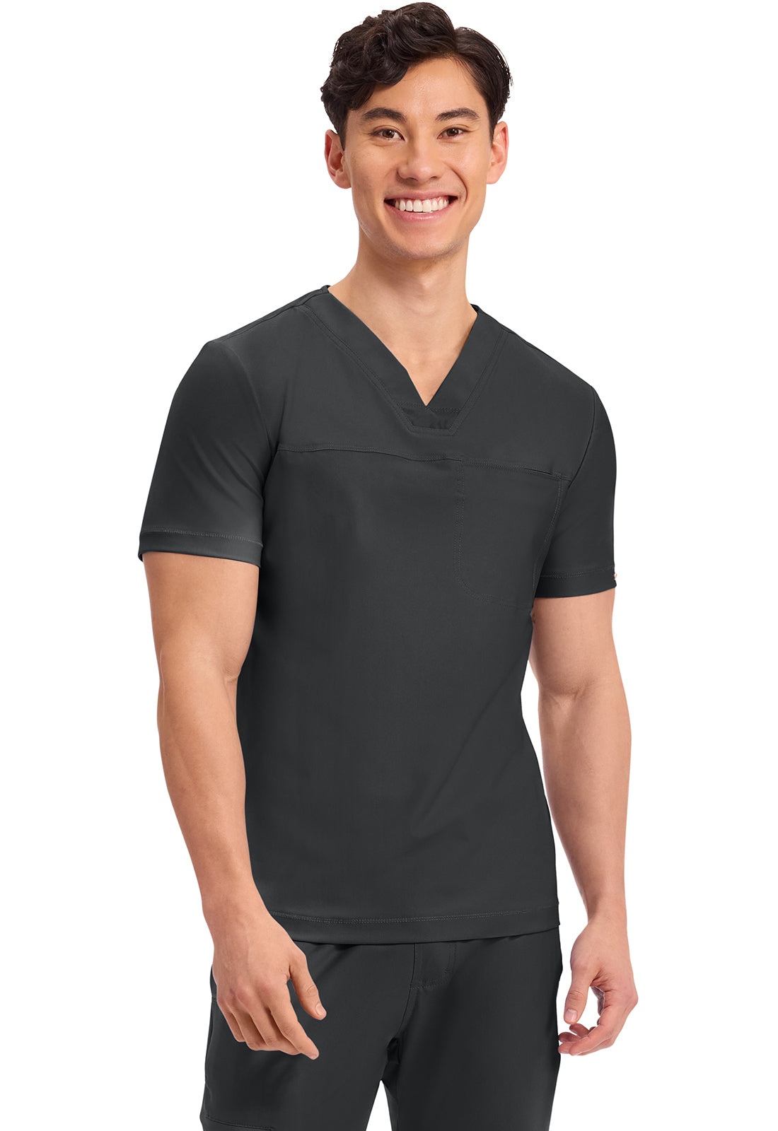 CHEROKEE CK885 Men's Tuckable V-Neck Top — Black