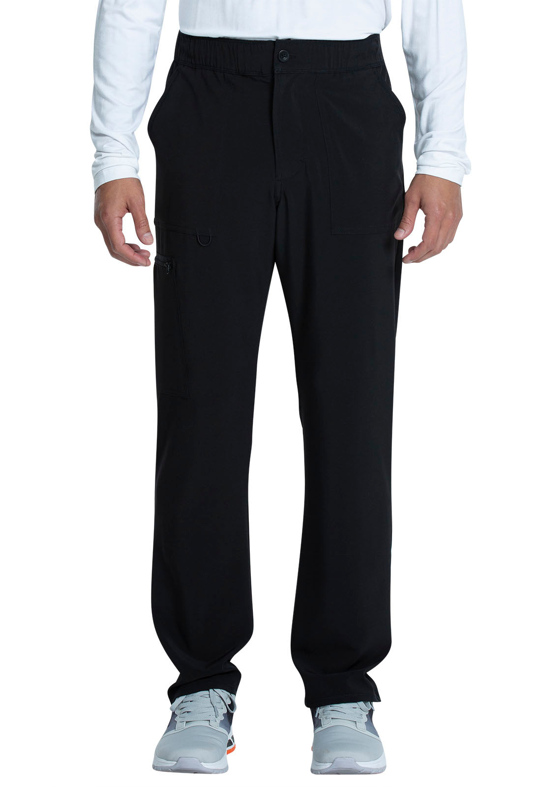 CHEROKEE CKA186T Men's Fly Front Cargo Pant — Black