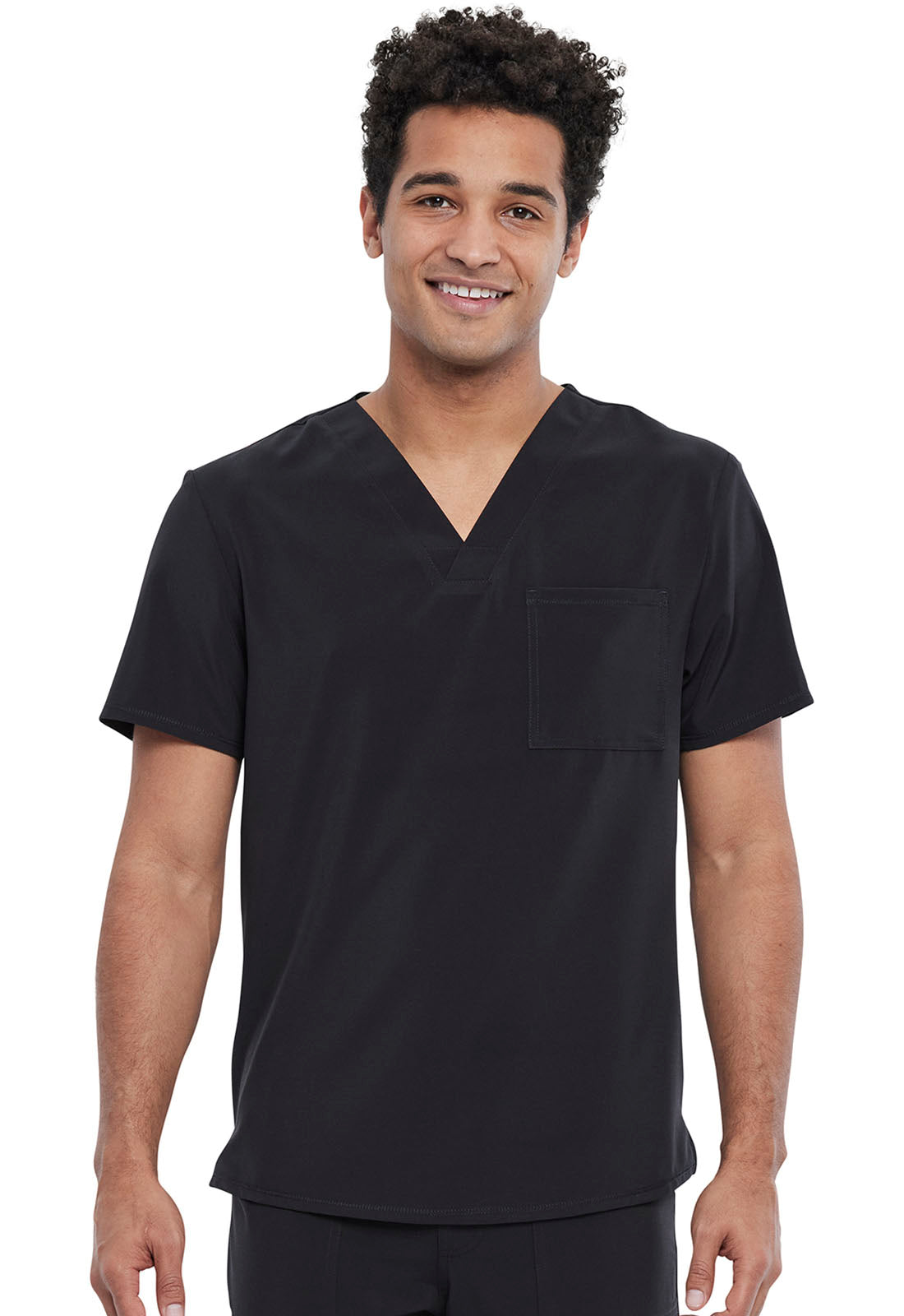 CHEROKEE CKA689 Men's Tuckable V-Neck Top — Black