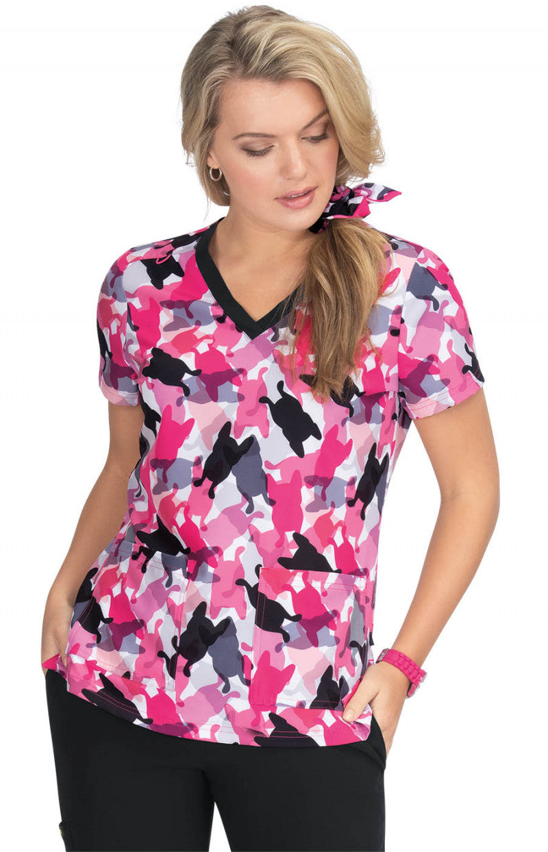 F100PR Lulu Top — Camo Frenchie