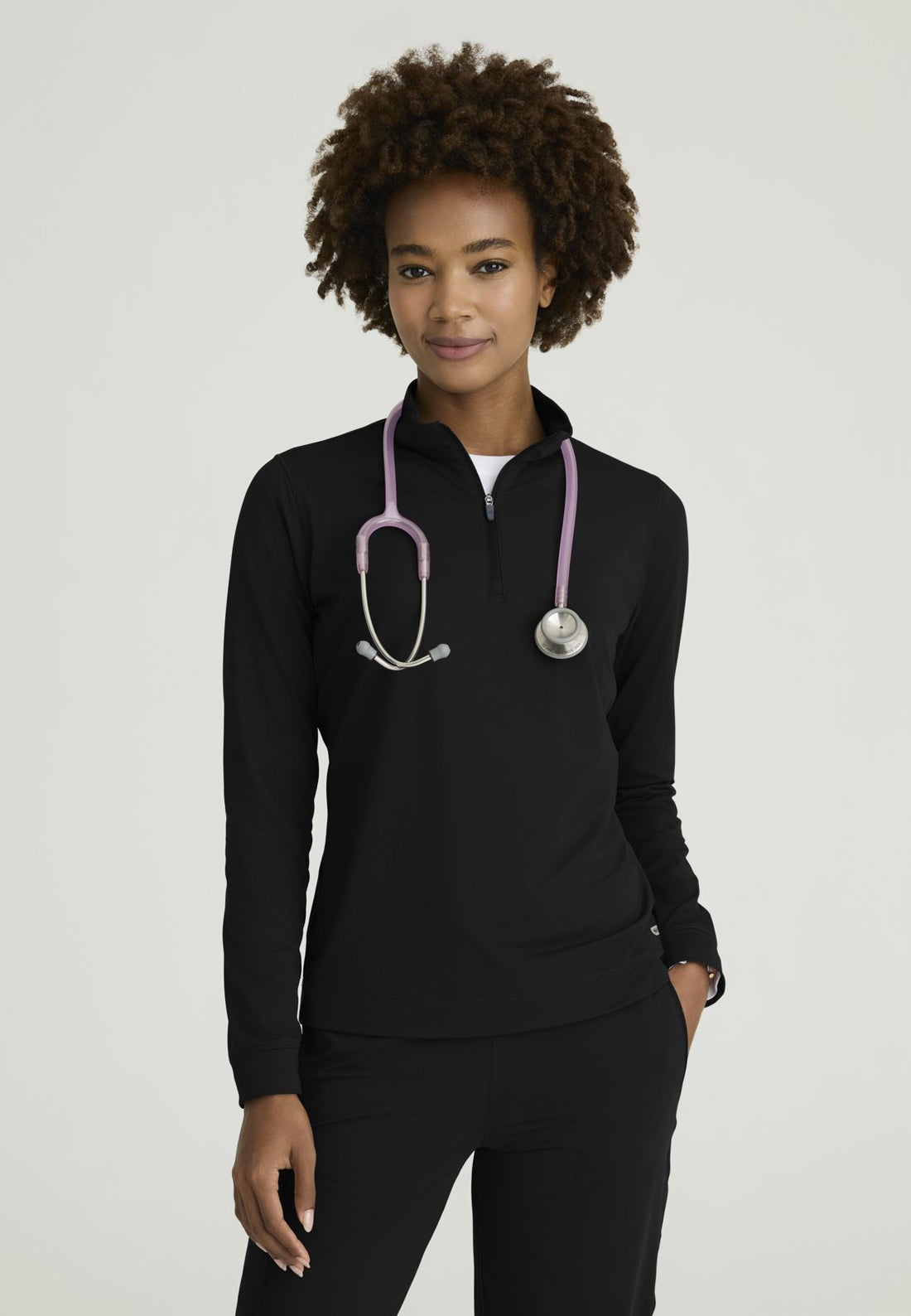 SKT274 Atlas Long Sleeve Knit Top — BLACK