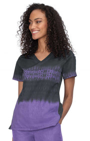 1031PR Cali Top — Tie Dye Charcoal Heather Wisteria