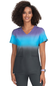 1088PLM Reclaim Placement Top — Wisteria/Electric Blue/Charcoal Ombre