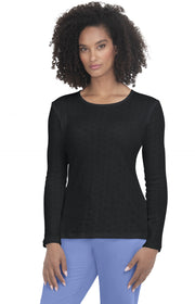 1110 Rohan Tee — Heart Pointelle Black