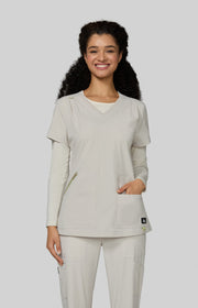 1129 Sari Top — Bone