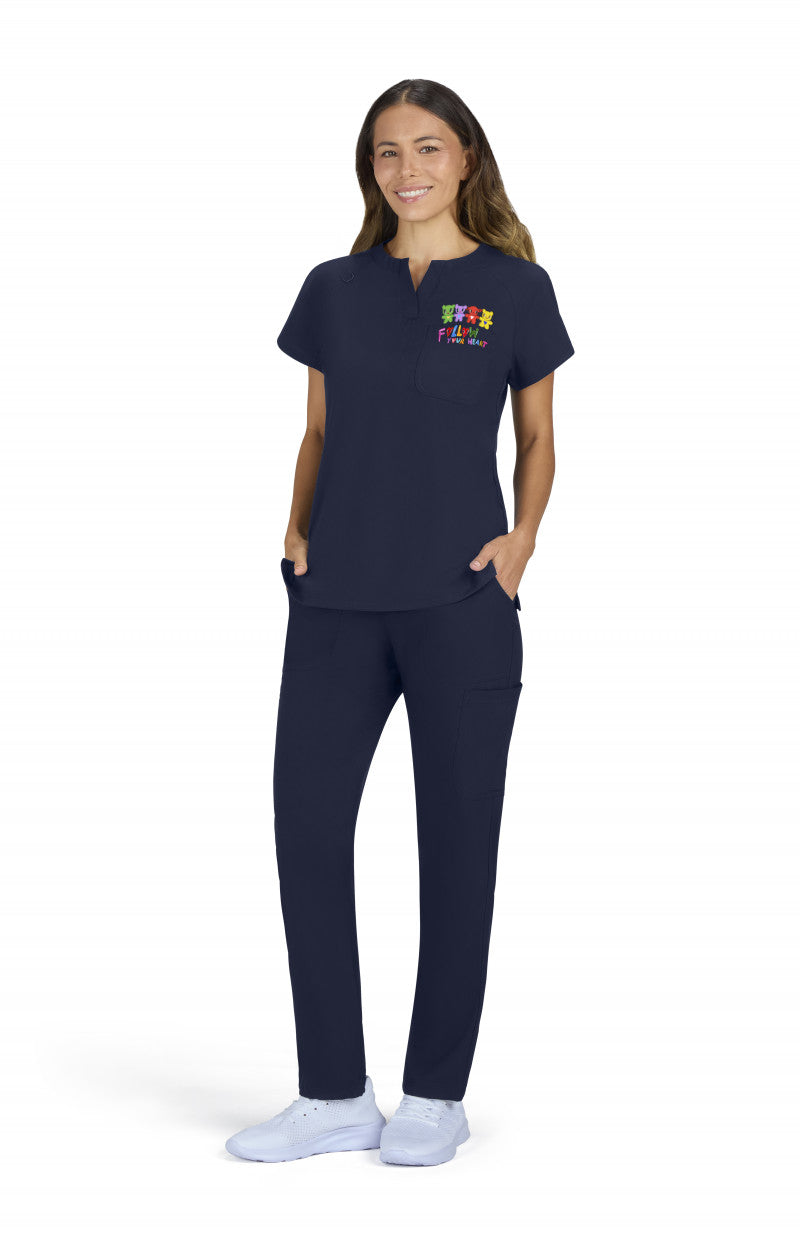 1134PLMA Hope Bloom Placement Top — Navy