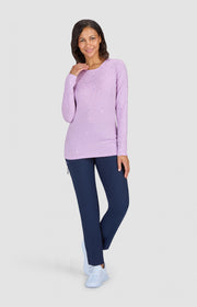 167PR Tessa Tee — Lavender Iridescent Diamond Pattern