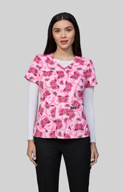 384PRM Leslie Top — Floating Ribbons
