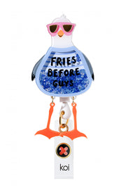 A156A Shaker Badge Reel — Fries before Guys