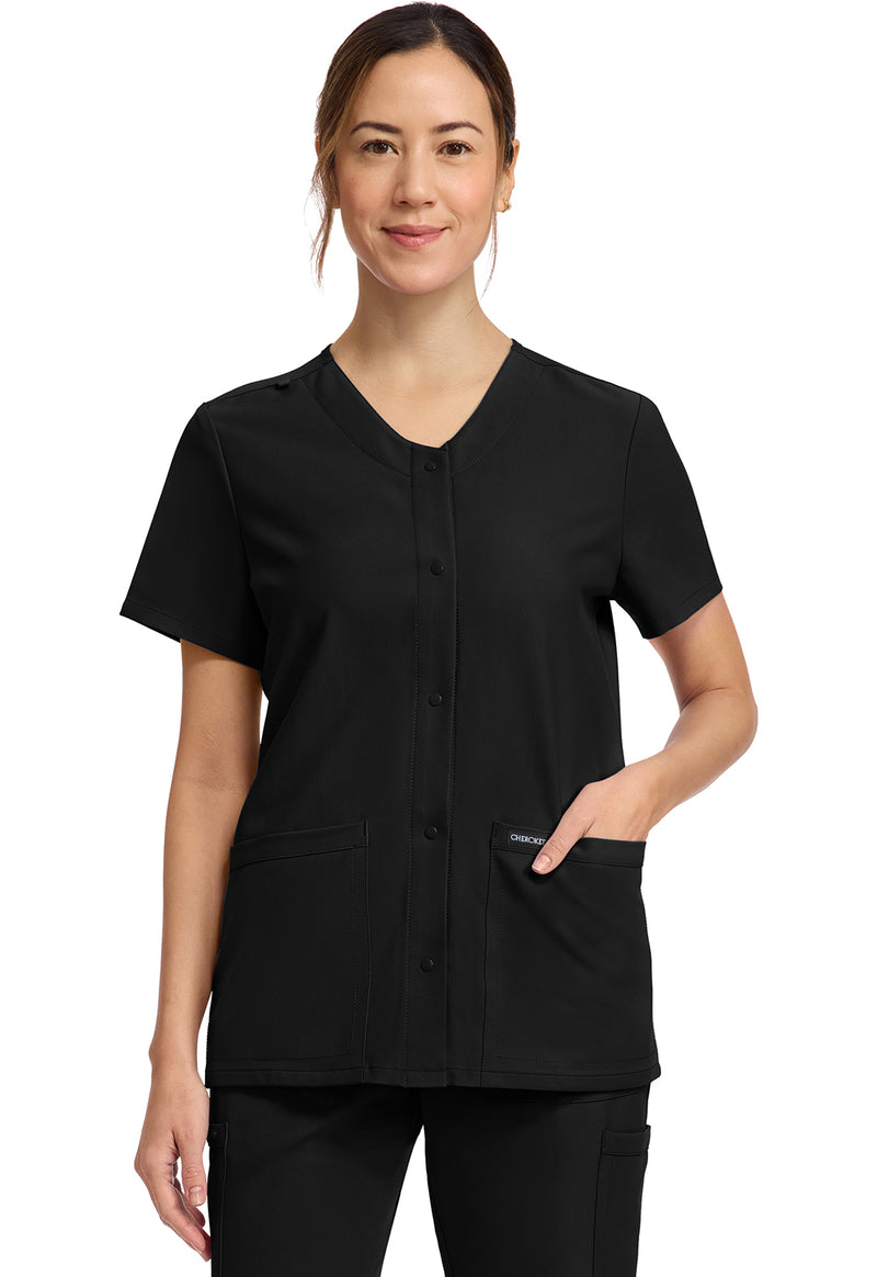 CK844A Women's 2-Pocket Snap-Front Top