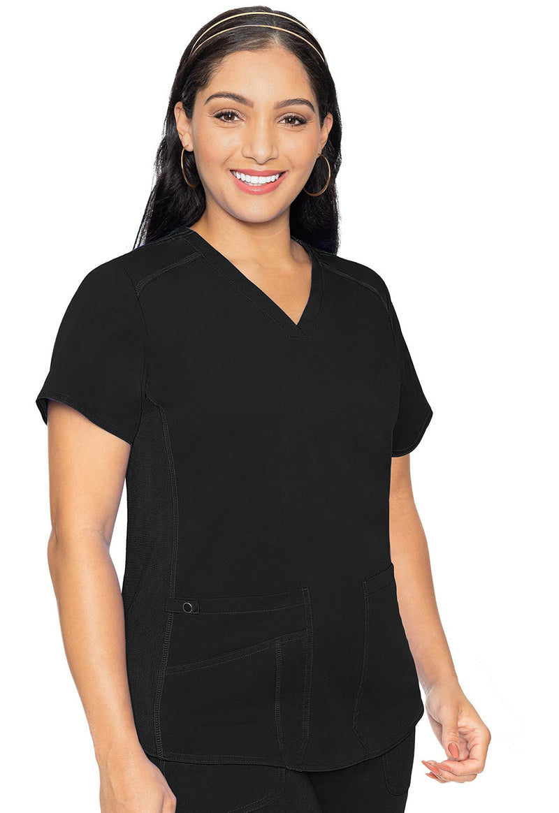 Med Couture MC7459 V-Neck Shirttail Top