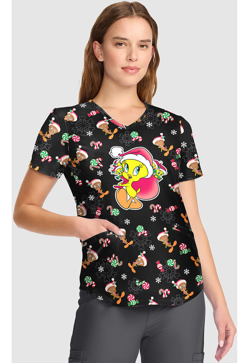 Tooniforms TF737 V-Neck Print Top