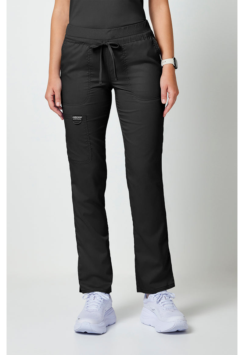 WW105 Mid Rise Tapered Leg Drawstring Pant