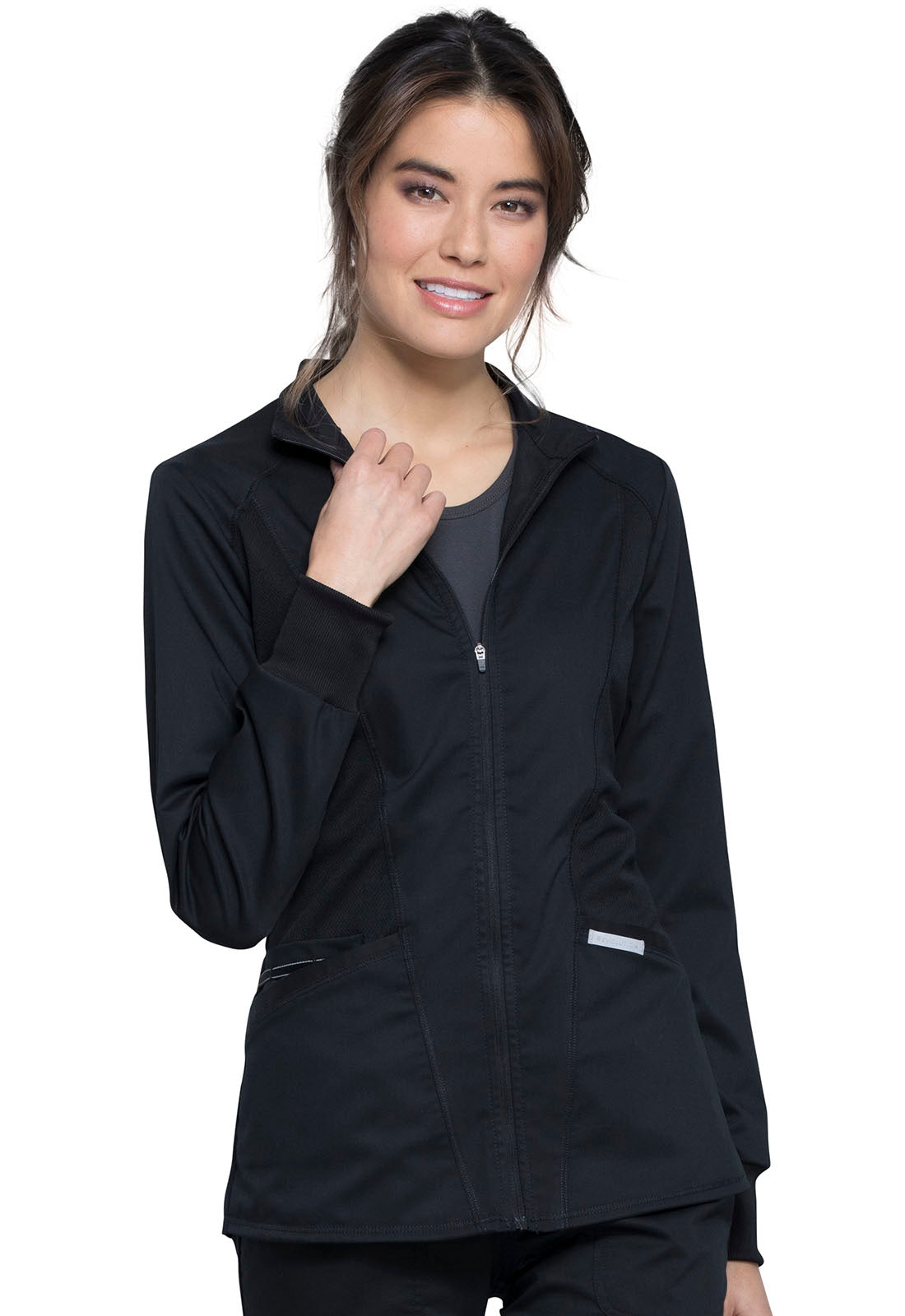 WW301 Zip Front High-Low Jacket