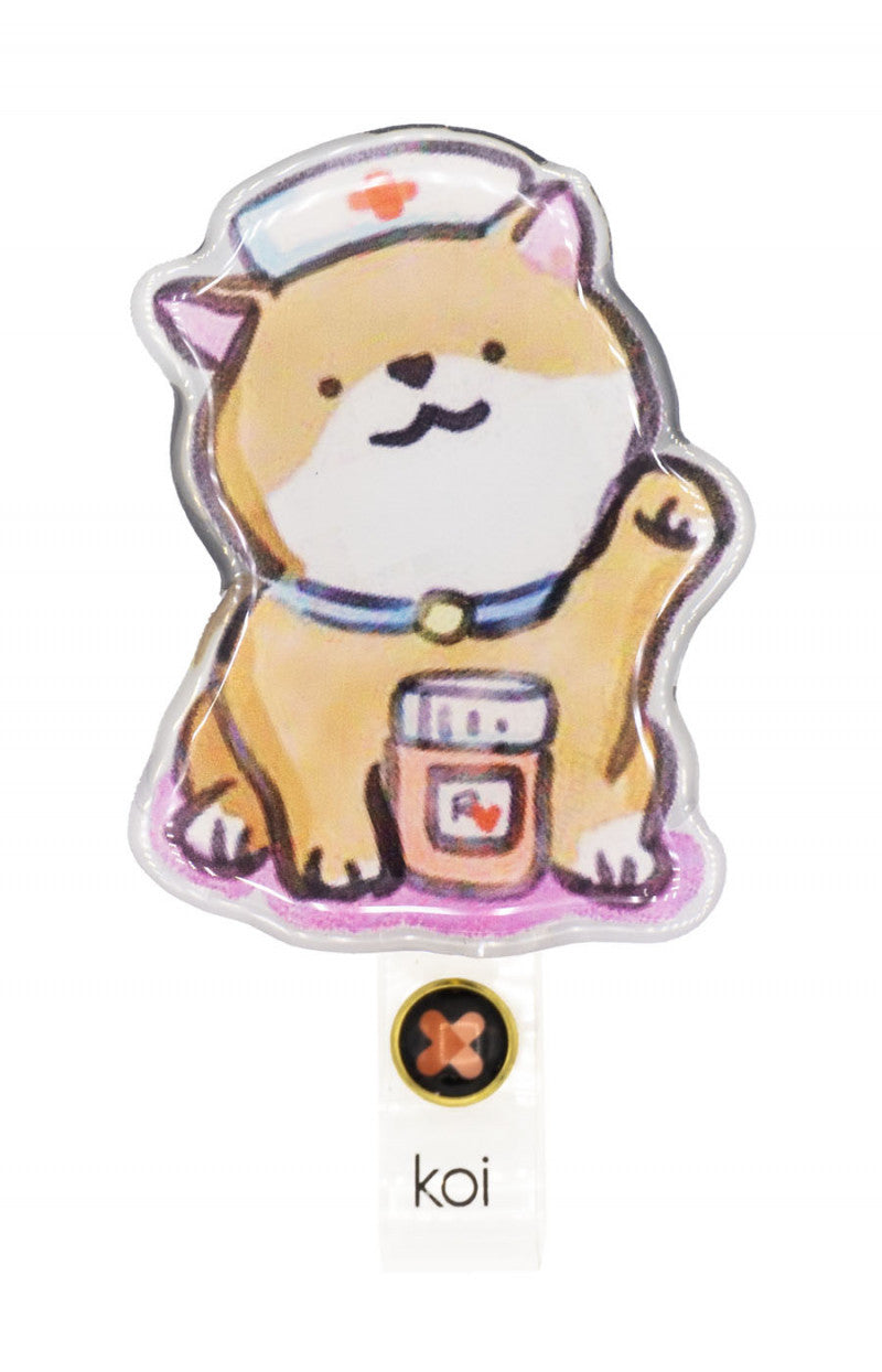 A109A Badge Reel — Nurse Shiba
