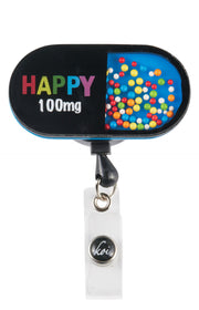 A156 Shaker Badge Reel — Happy Pill