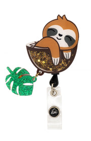 A156 Shaker Badge Reel — Sloth