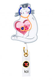 A156A Shaker Badge Reel — Nurse Cat