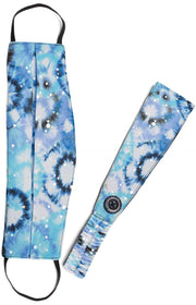 A162 Fashion Mask + Headband Set — Fireworks Tie Dye Foil