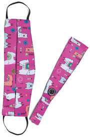 A162 Fashion Mask + Headband Set — Llama