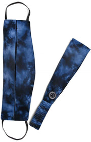 A162 Fashion Mask + Headband Set — Shiborhi (Navy)