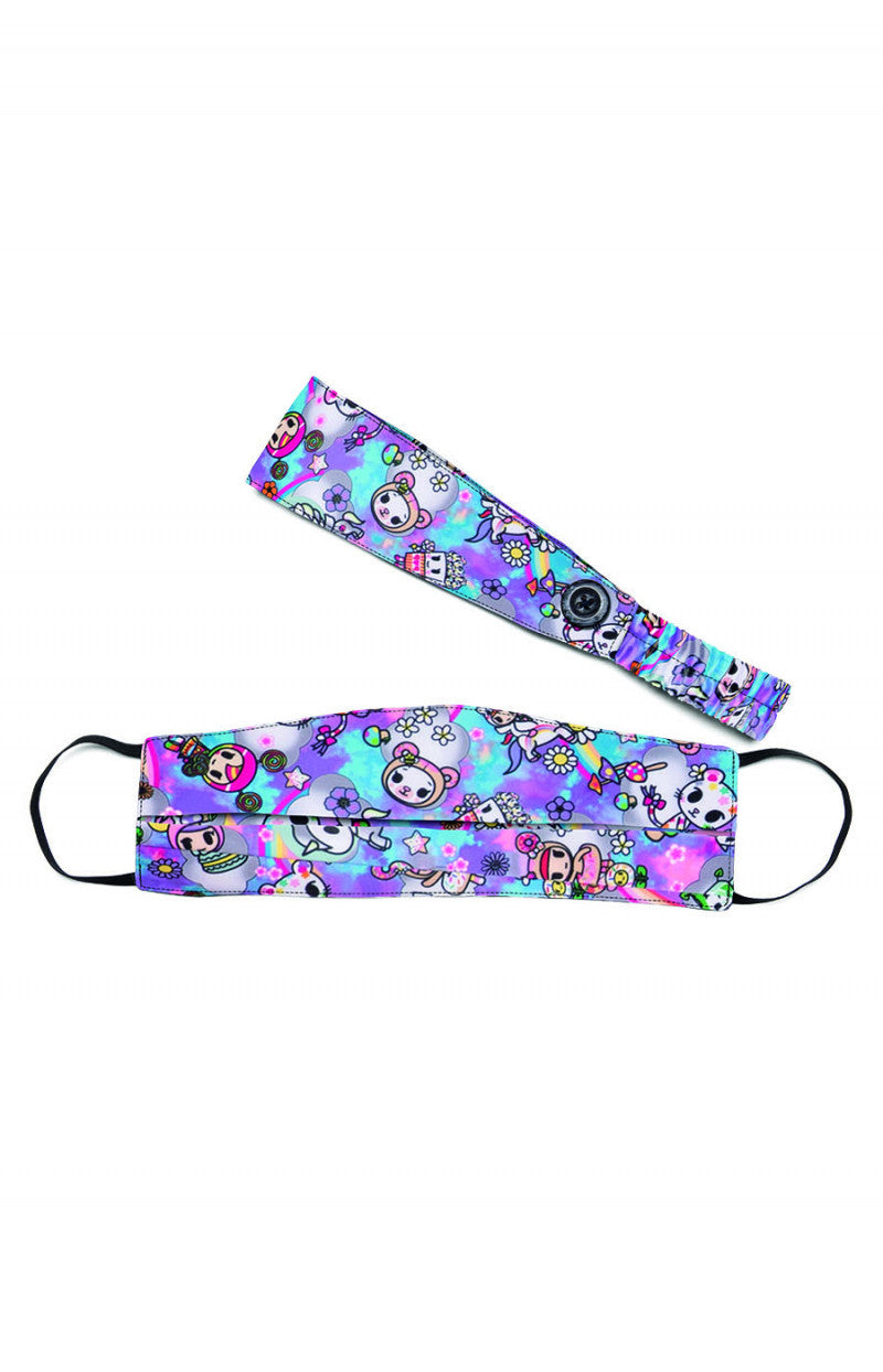 A163 Fashion Mask + Headband Set — Over the Rainbow