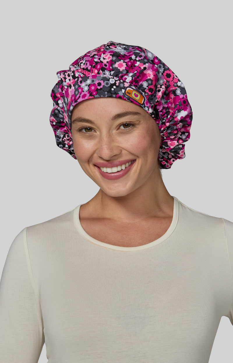 A174PR Bouffant Scrub Cap — Ditsy Camo