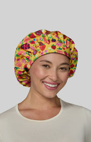 A174PRA Bouffant Cap — Strawberries and Ladybugs