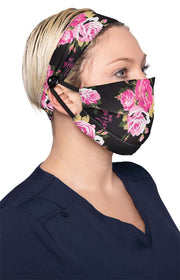 BA162 Fashion Mask + Headband Set — Beautiful Rose