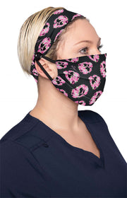 BA162 Fashion Mask + Headband Set — Skull Petal