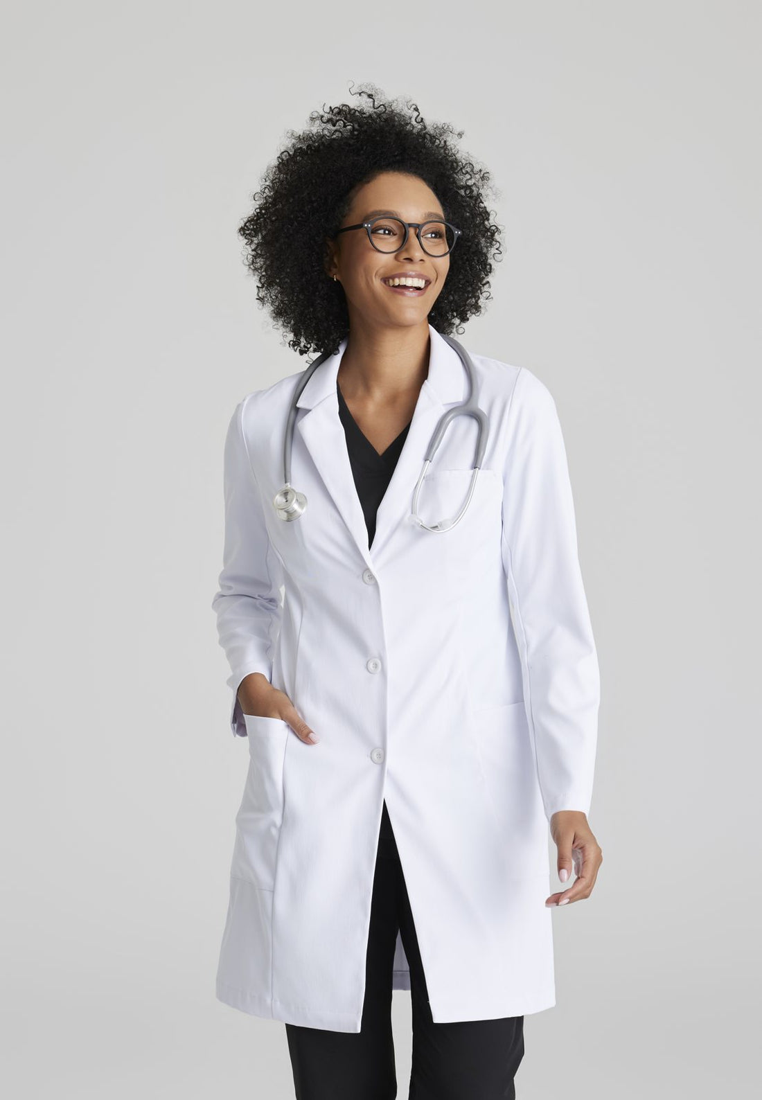 BRC966 Grace Lab Coat — WHITE